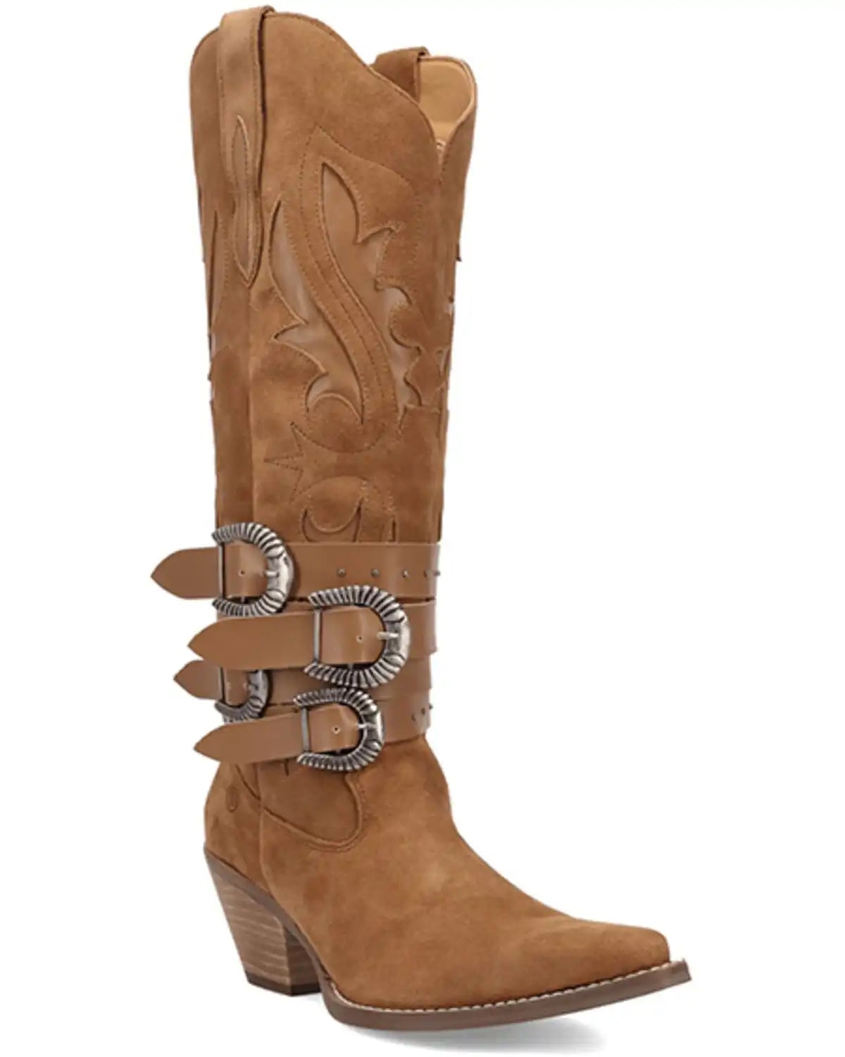 Dingo Women's Buck Wild Suede Tall Western Boots - Round Toe