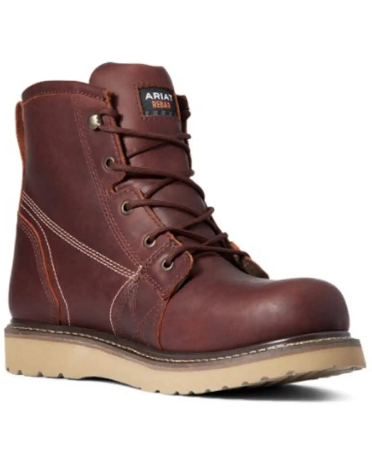 Ariat Men's Rusted Copper Rebar Wedge 6" H20 Soft Work Boot - Soft Toe