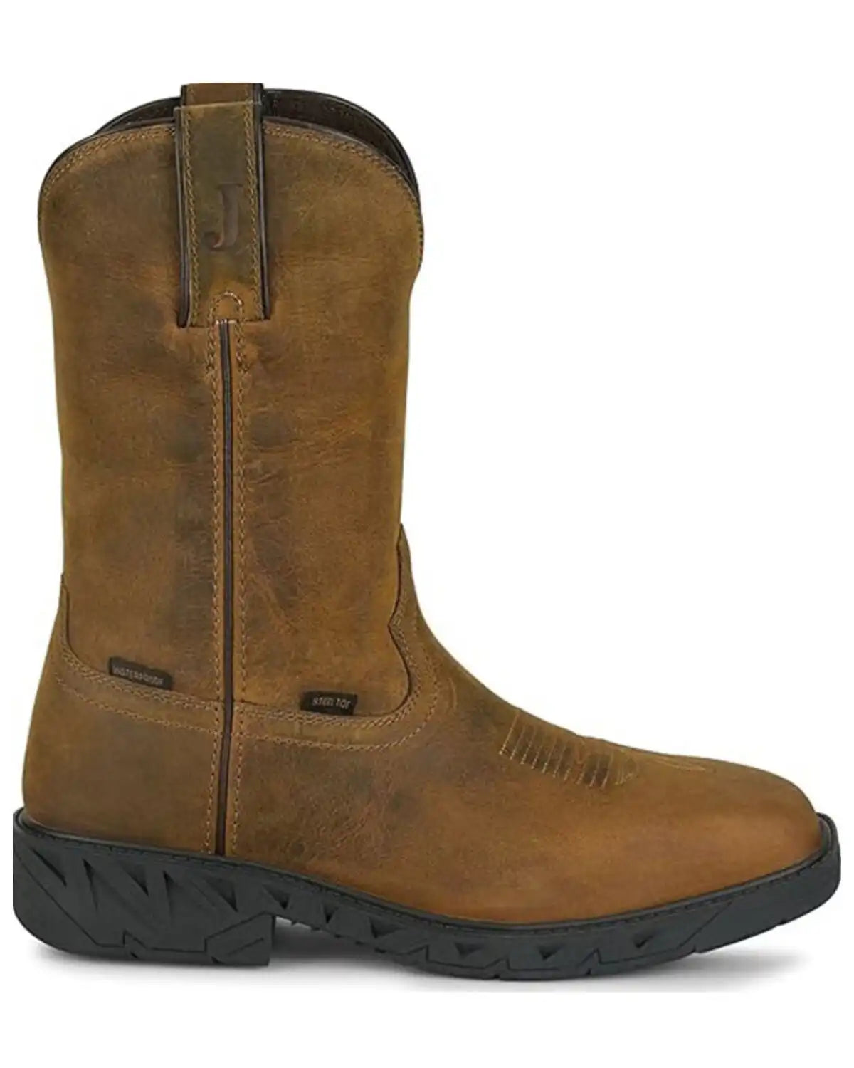 Justin Men's Trencher Pull-On Work Boots - Steel Toe