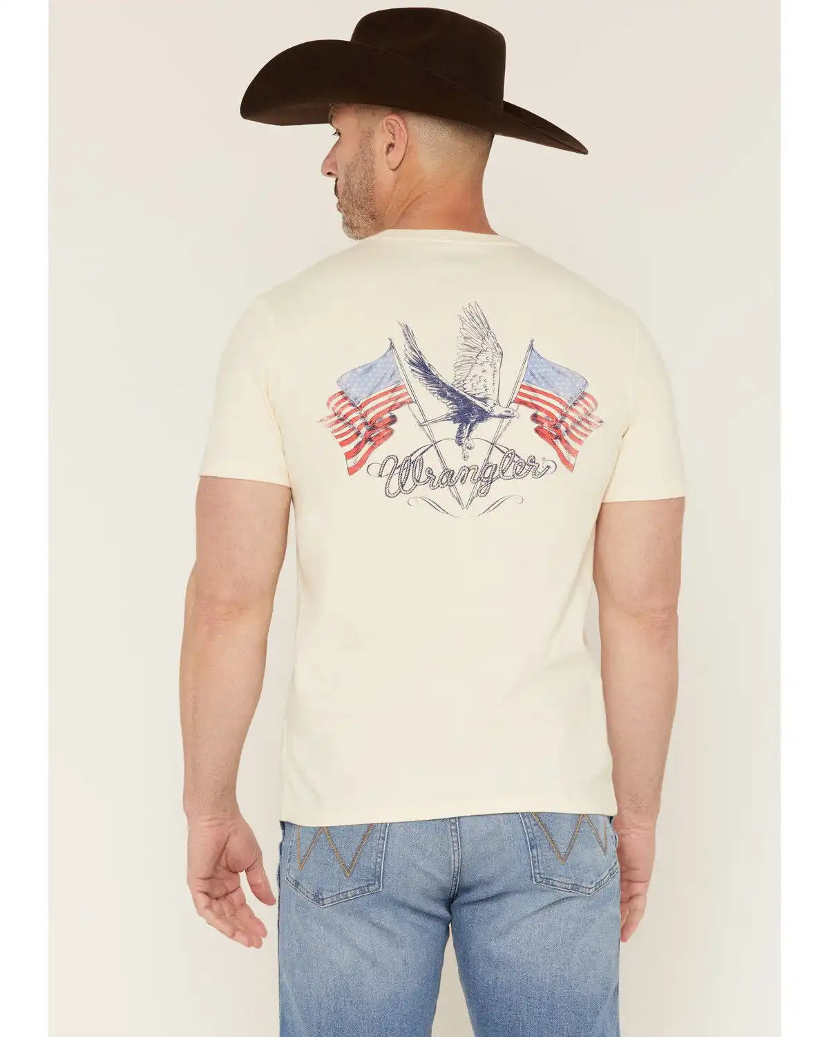 Wrangler Men's Patriotic Eagle Short Sleeve Graphic T-Shirt