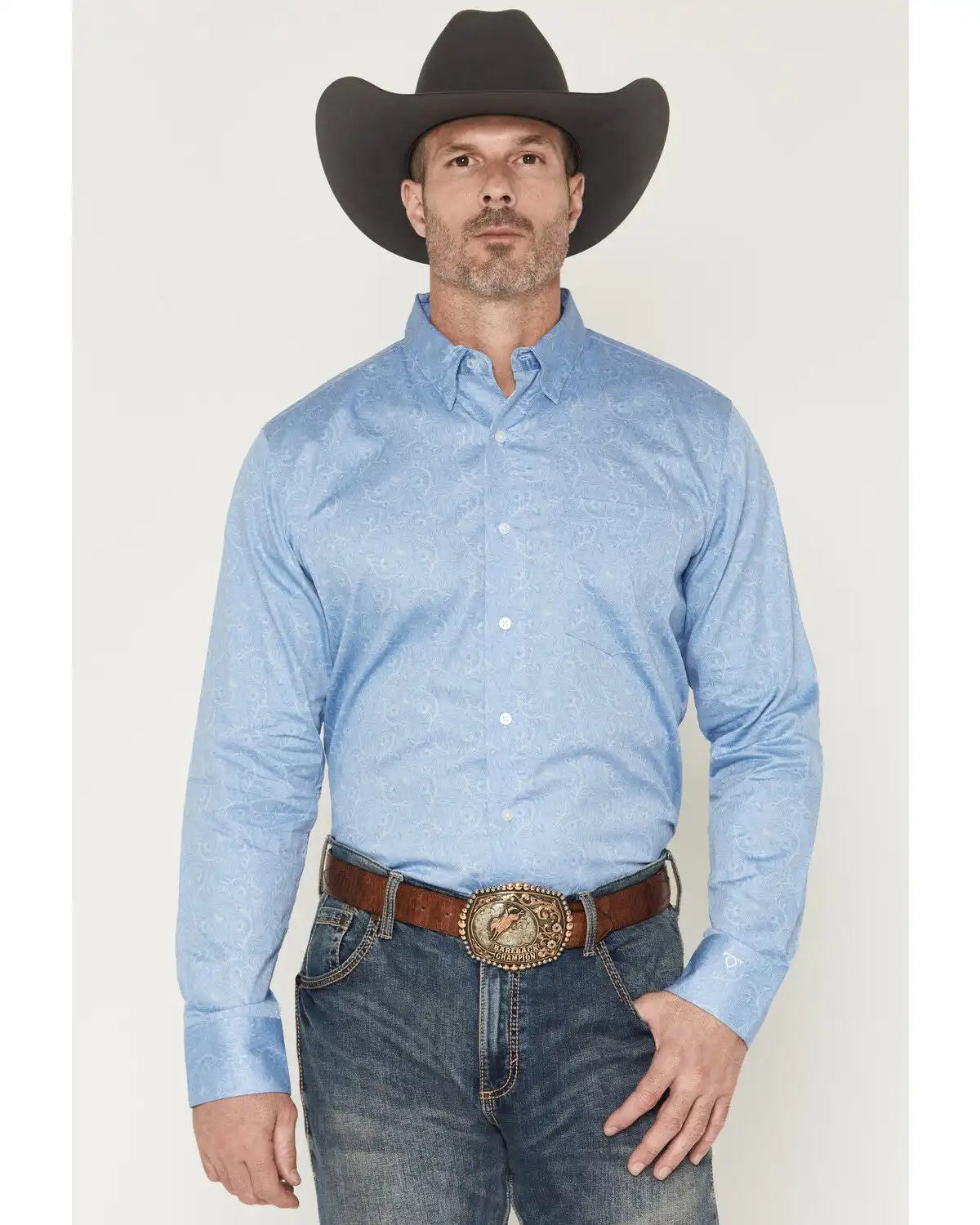 Wrangler X Cody Johnson Men's Paisley Print Long Sleeve Button-Down Western Shirt