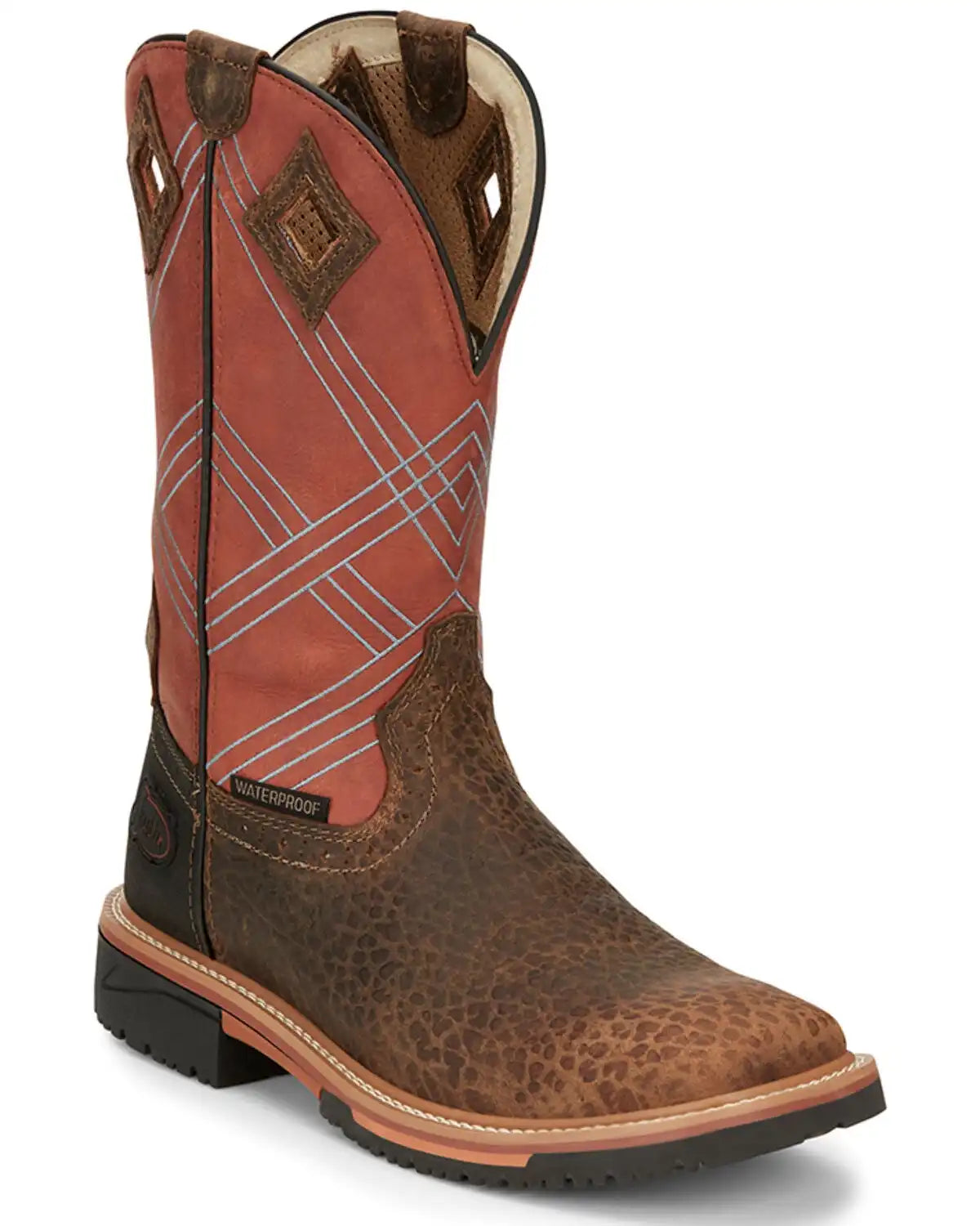 Justin Men's Dalhart Waterproof Western Work Boots - Soft Toe