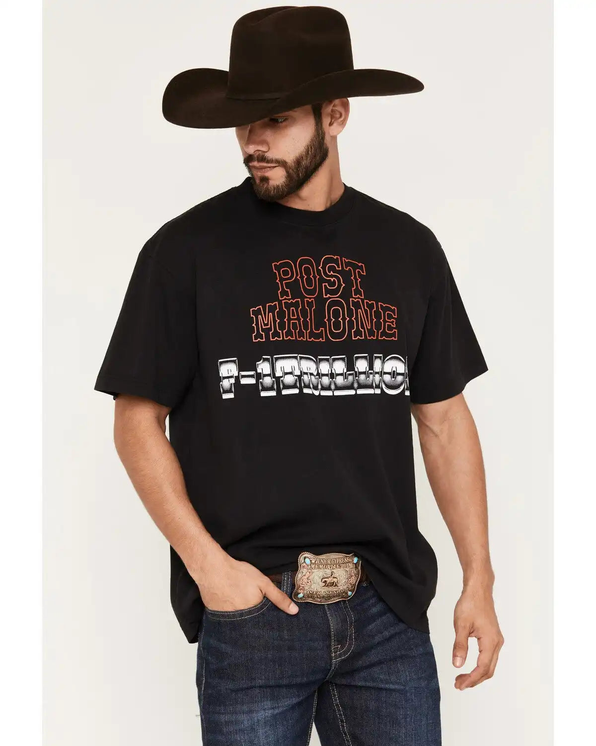 Post Malone Men's F-1 Trillion Short Sleeve Graphic T-Shirt