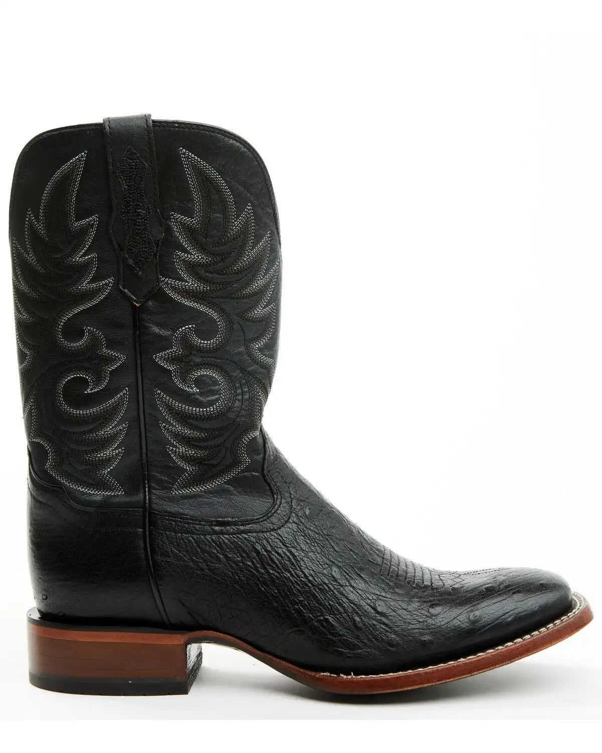 Cody James Men's Exotic Smooth Ostrich Western Boots - Broad Square Toe