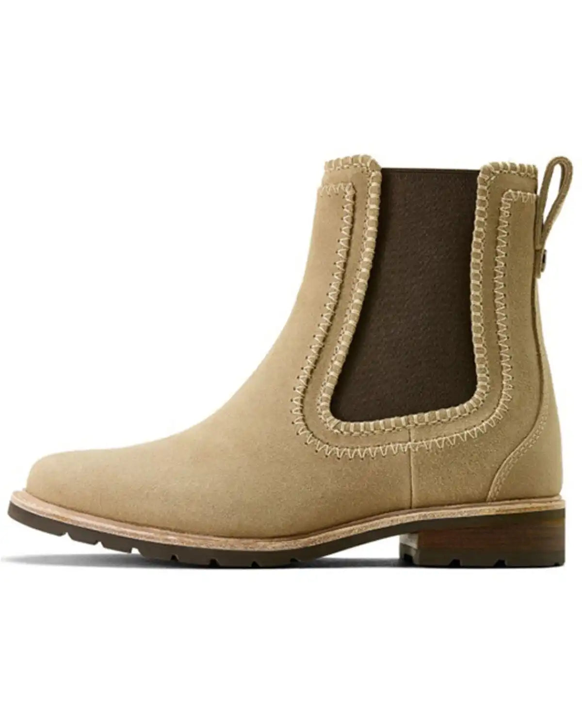 Ariat Women's Wexford Whip Stitch Suede Chelsea Boots - Round Toe