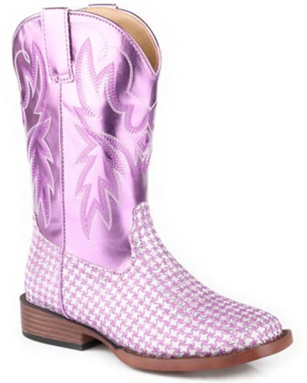 Roper Little Girls' Glitter Gleam Western Boots - Broad Square Toe