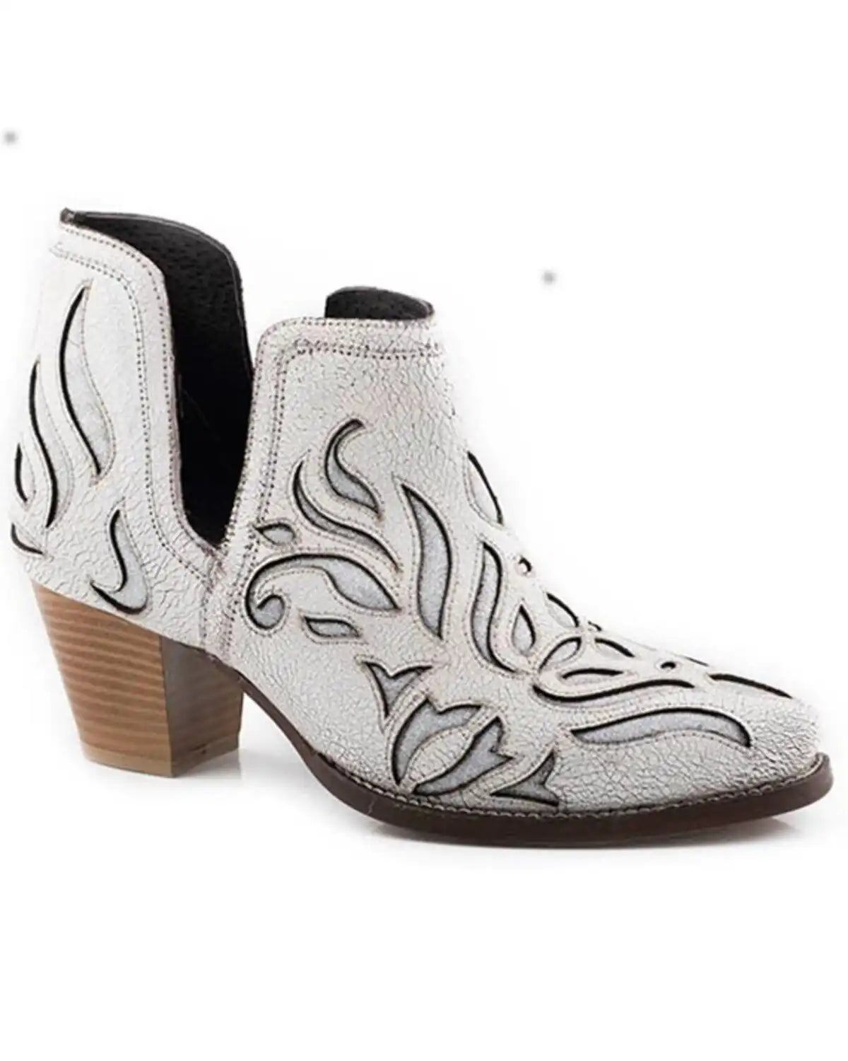 Roper Women's Rowdy Glitz Underlay Western Fashion Booties - Snip Toe
