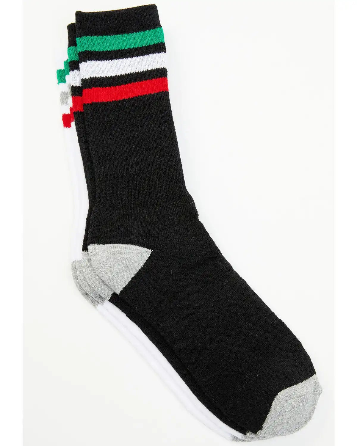 Cody James Men's Mexican Flag Stripe 2-pack Socks