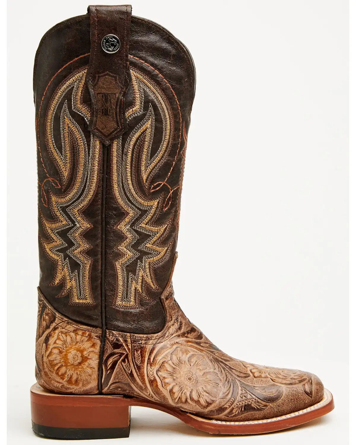 Tanner Mark Women's Jungle Tooled Tall Western Boots - Broad Square Toe