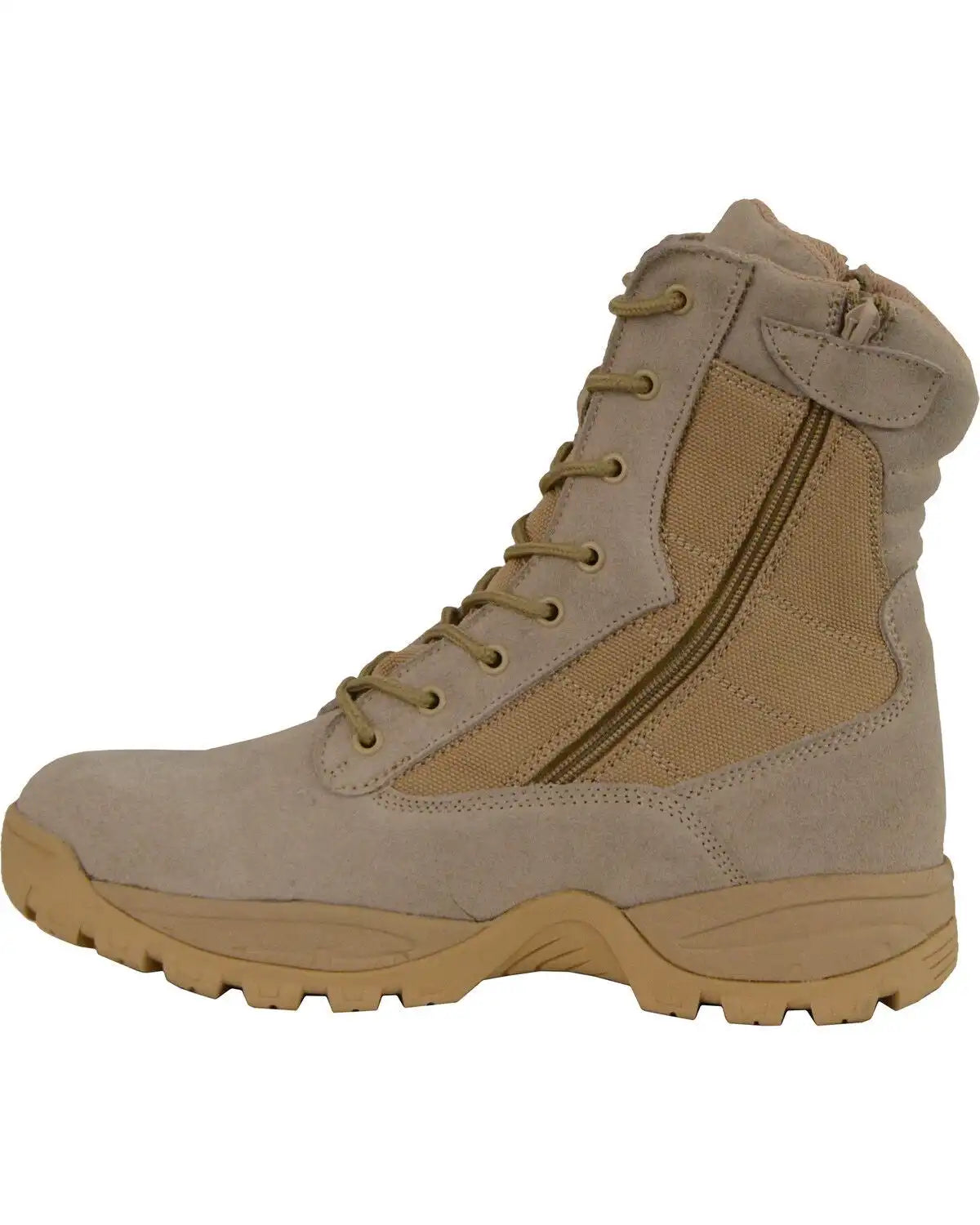 Milwaukee Leather Men's 9" Side Zipper Tactical Boots - Round Toe