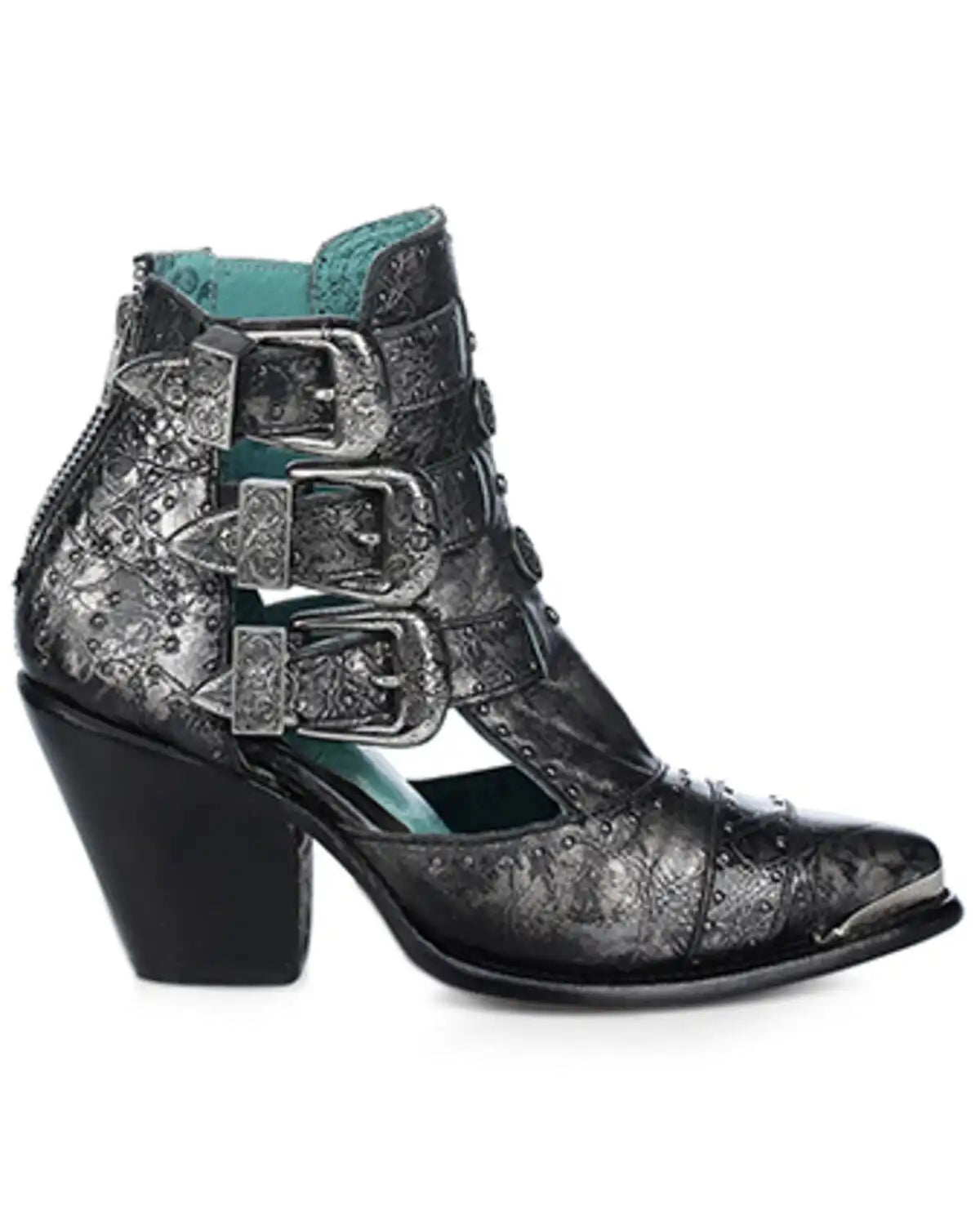 Corral Women's Studded Metallic Fashion Booties - Round Toe