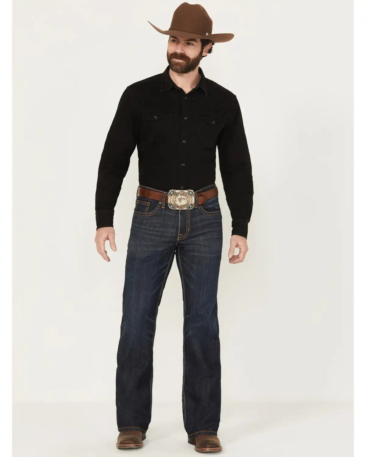 Cody James Men's Night Hawk Wash Duke Relaxed Bootcut Stretch Denim Jeans