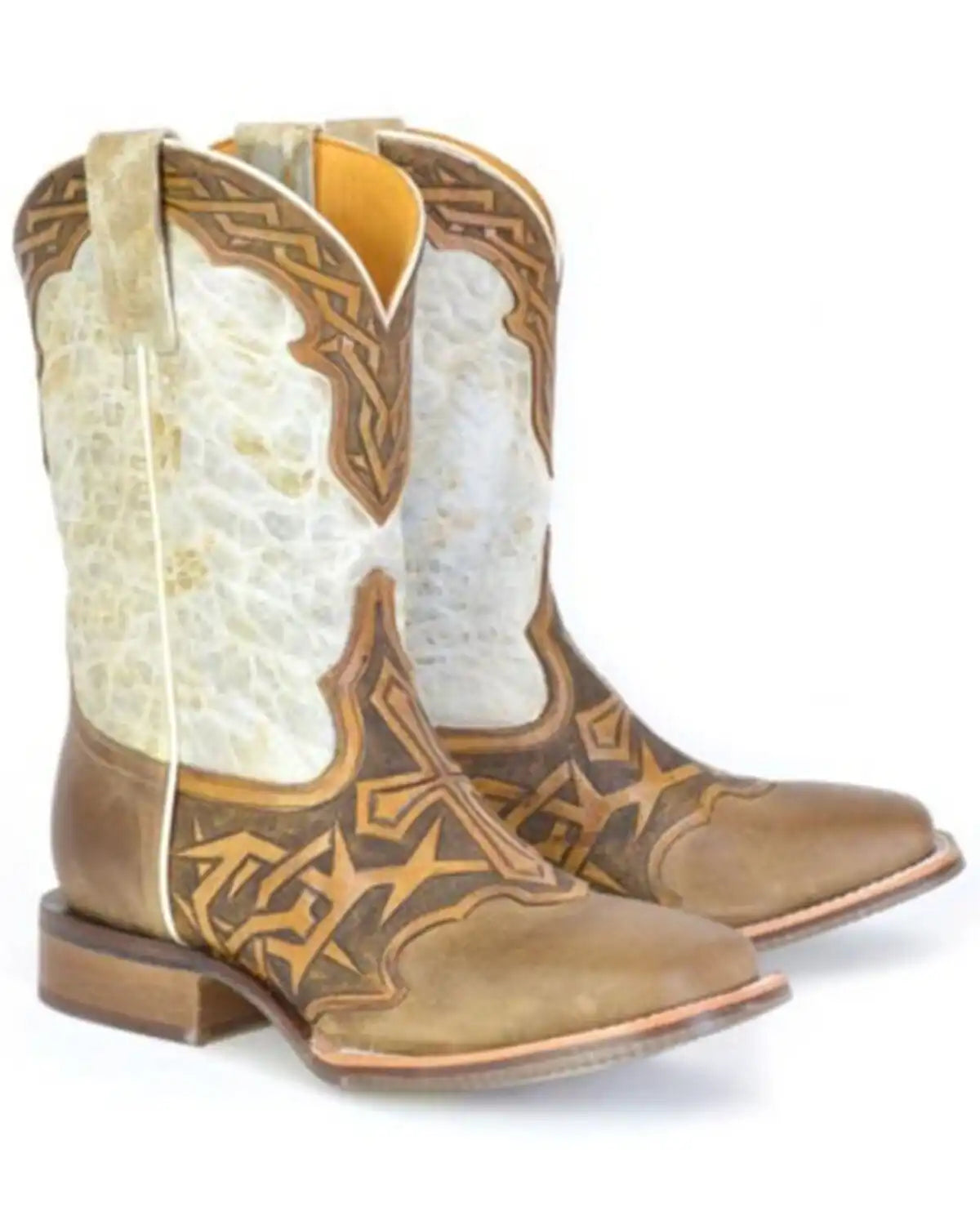 Tin Haul Men's Cross & Thorns Western Boots - Broad Square Toe