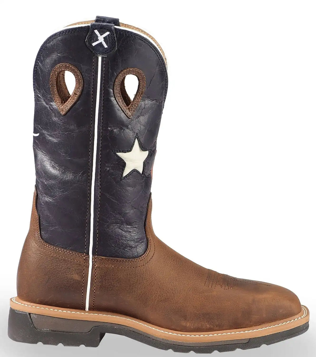 Twisted X Men's Lite Texas Flag Pull On Work Boots - Steel Toe