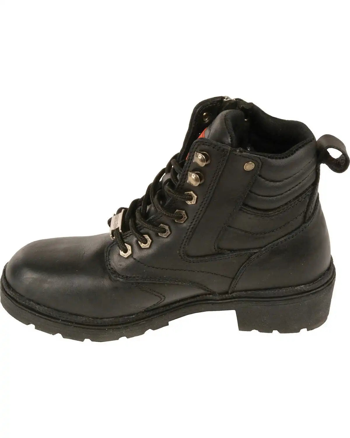 Milwaukee Leather Women's Side Zipper Boots - Round Toe