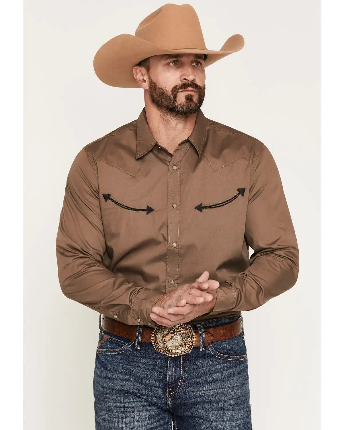 Gibson Trading Co Men's All Smiles Solid Long Sleeve Snap Western Shirt