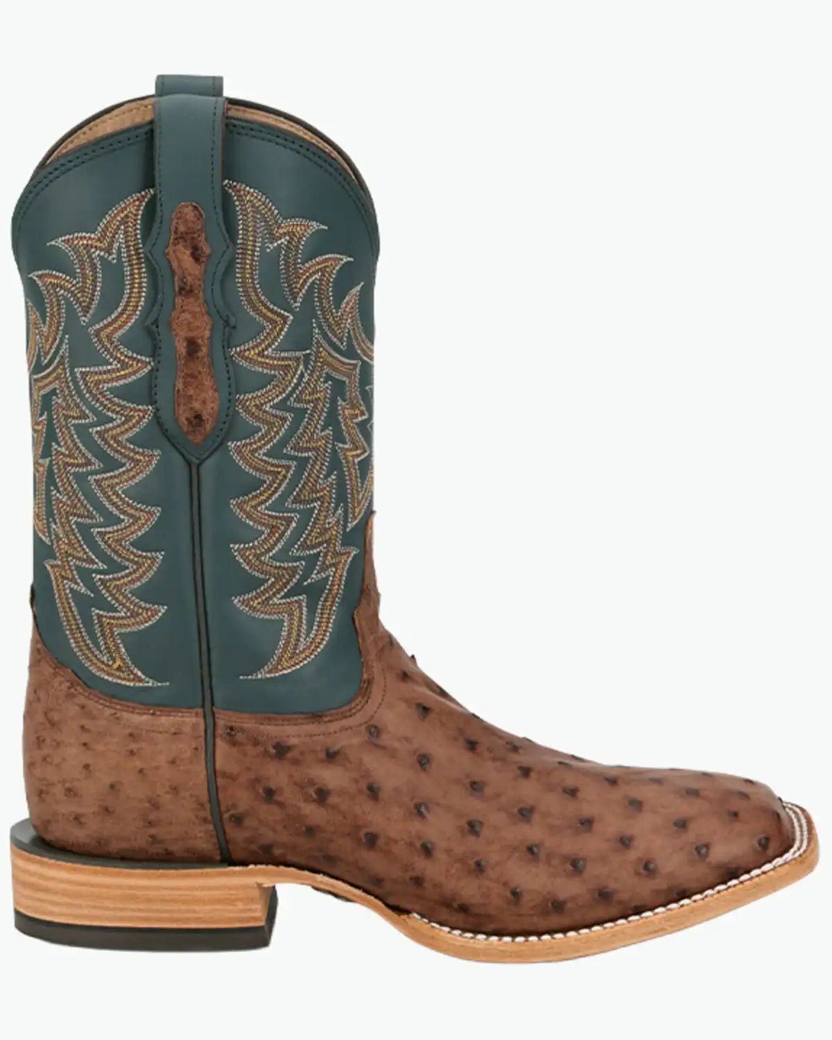 Tony Lama Men's Exotic Full Quill Ostrich Heritage Juan Western Boots - Broad Square Toe