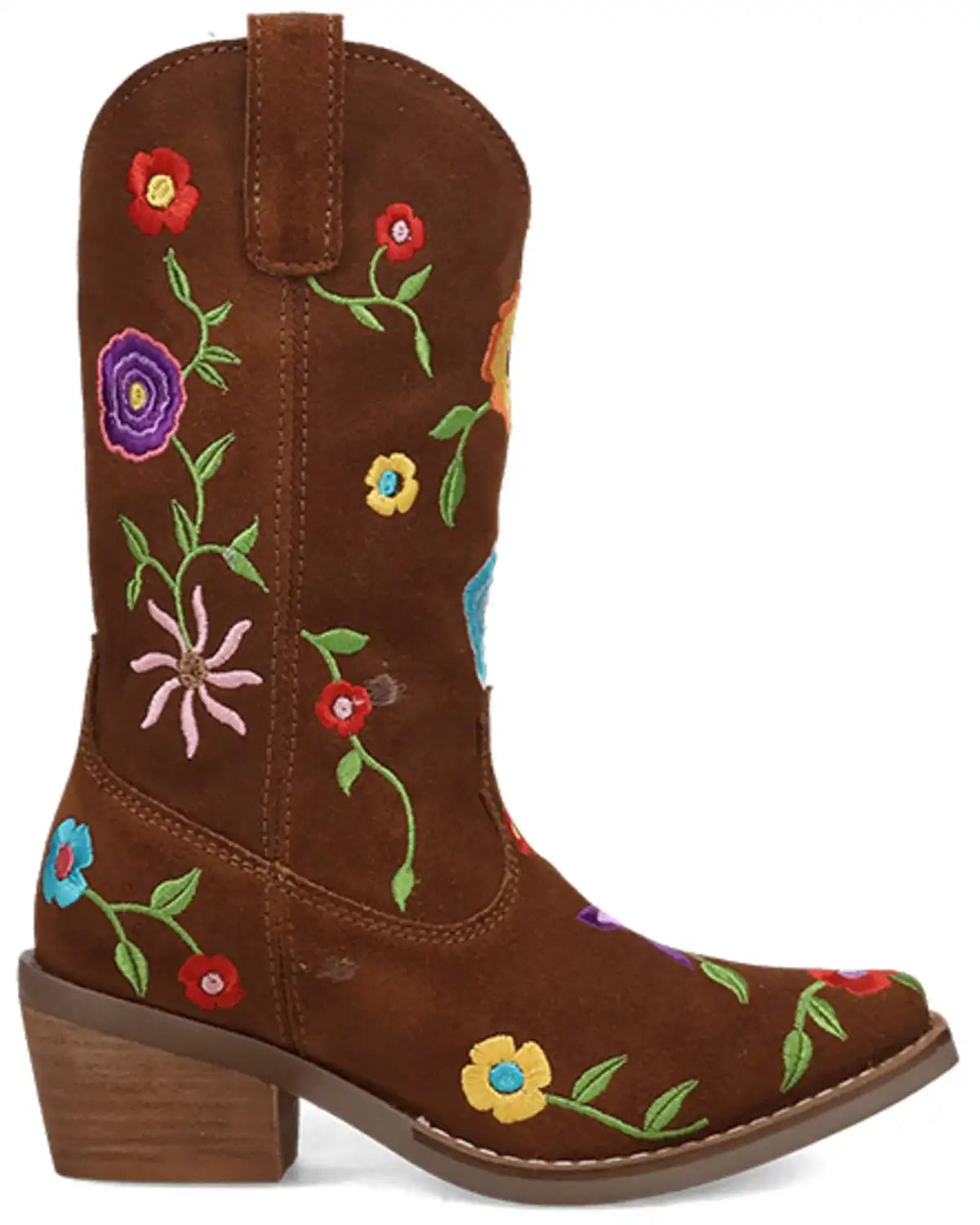 Dingo Little Girls' Flower Power Western Boots - Snip Toe