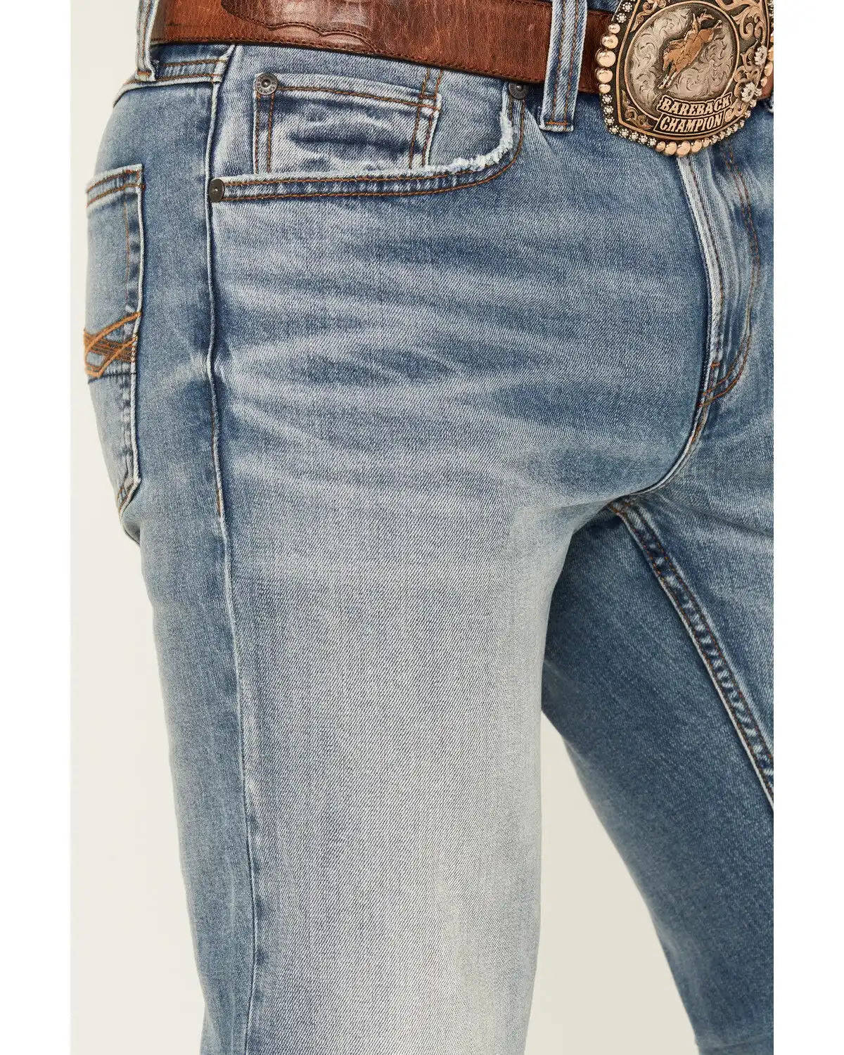RANK 45® Men's Bodie Wash Trigger Slim Bootcut Performance Stretch Denim Jeans