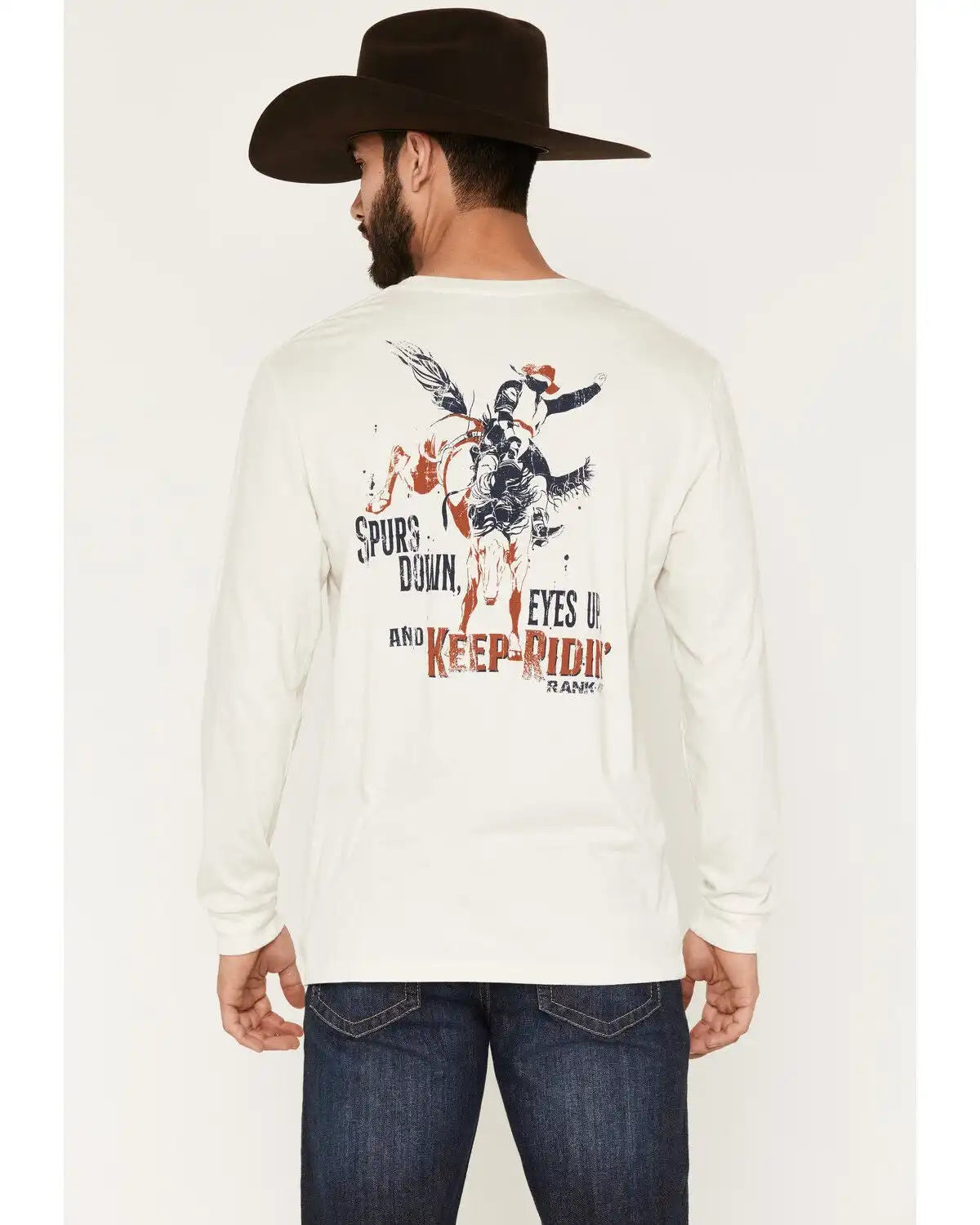 RANK 45® Men's Keep Ridin' Long Sleeve Graphic T-Shirt