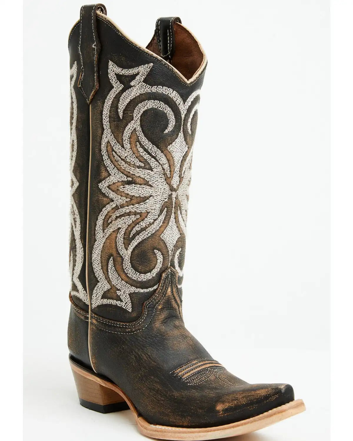 Circle G Women's Embroidered Tall Western Boots - Snip Toe
