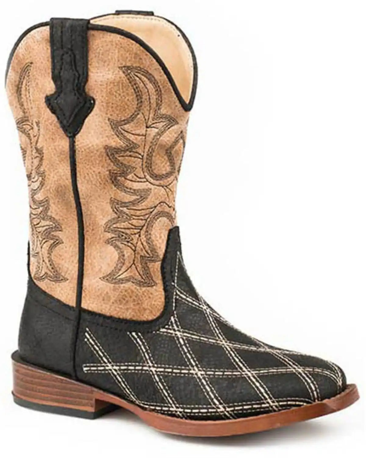 Roper Boys' Embroidery Foot Western Boots - Square Toe