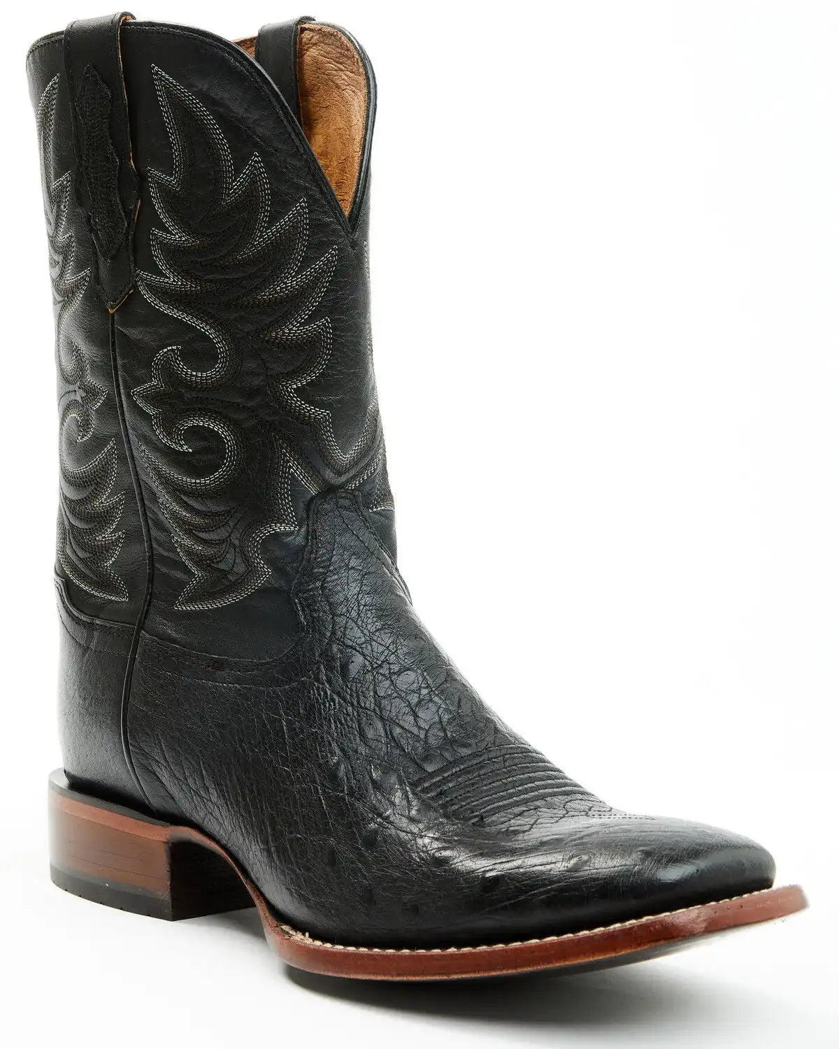 Cody James Men's Exotic Smooth Ostrich Western Boots - Broad Square Toe