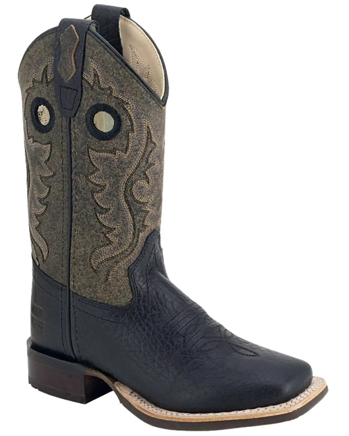 Old West Boys' Western Boots - Broad Square Toe