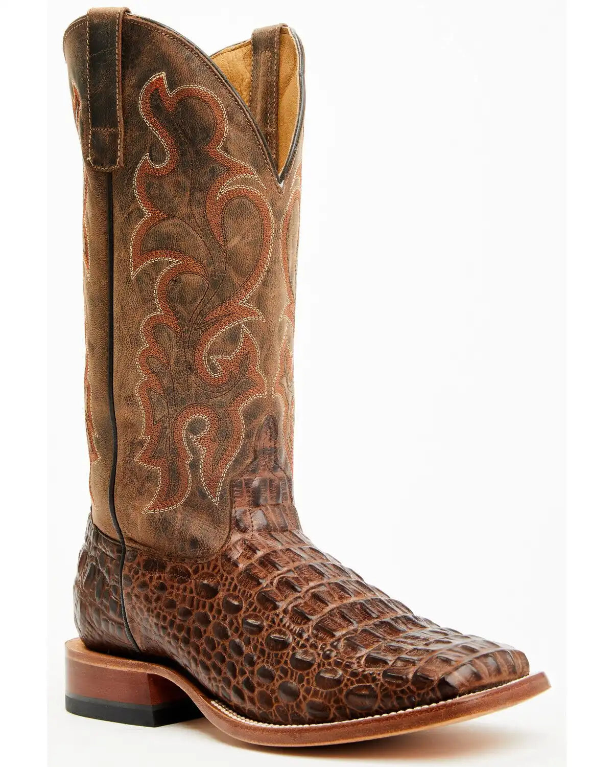 Horse Power Men's Nile Crocodile Print Western Boots - Square Toe