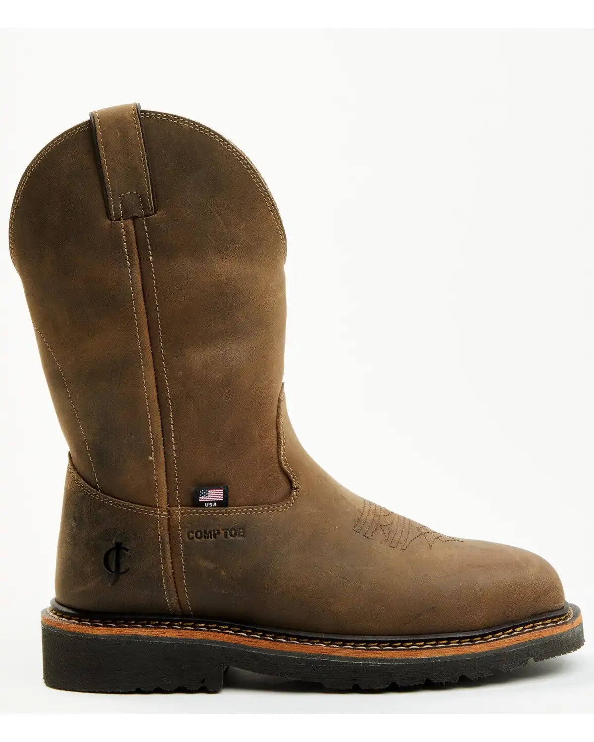 Cody James Men's 11.75" Pull-On Waterproof Work Boots - Composite Toe