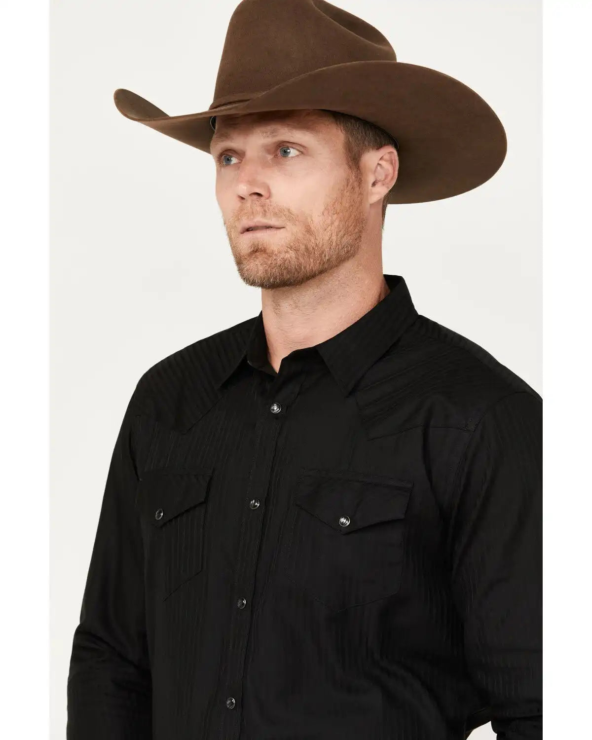 Gibson Men's Southside Satin Stripe Pearl Snap Western Shirt
