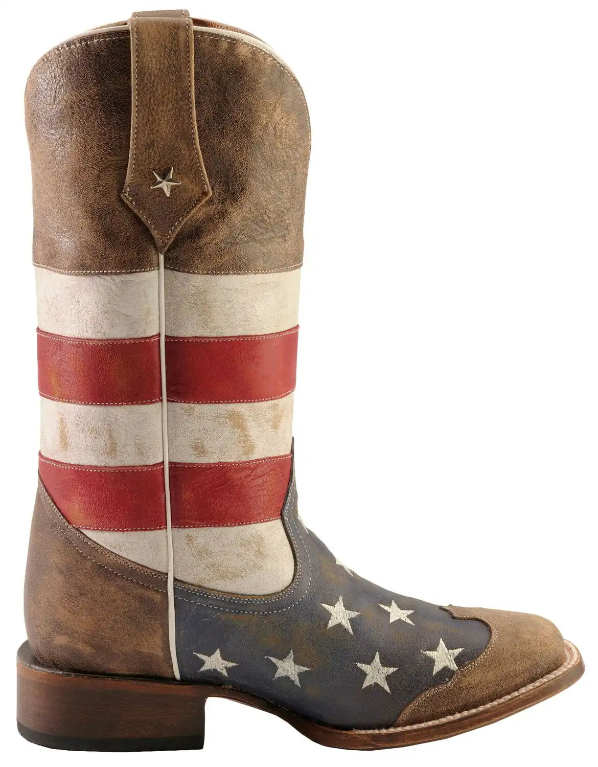 Roper American Flag Western Boots - Square Toe