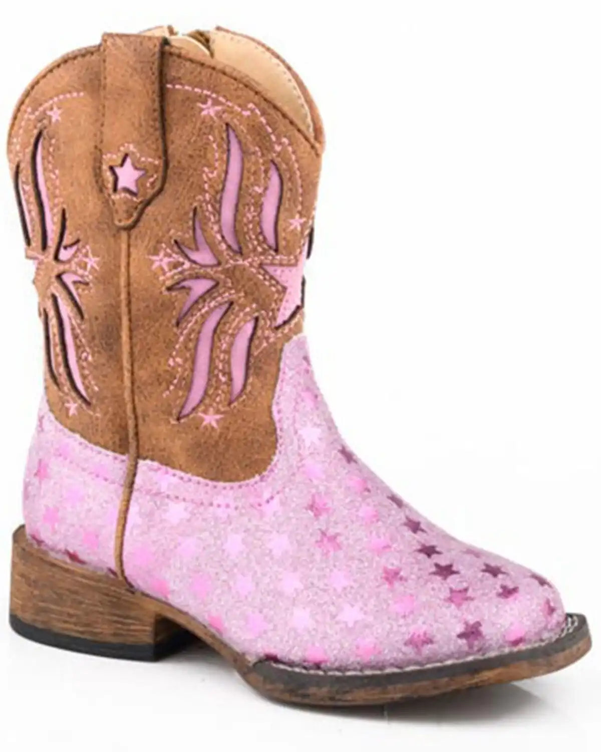 Roper Toddler Girls' Starlet Western Boots - Broad Square Toe