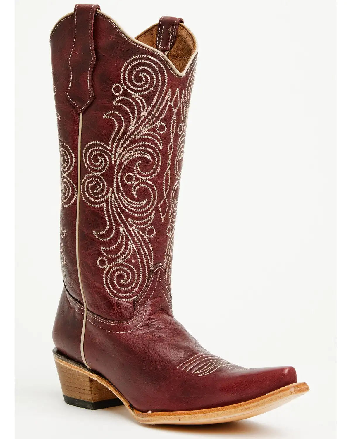 Circle G Women's Spiral Embroidered Tall Western Boots - Snip Toe