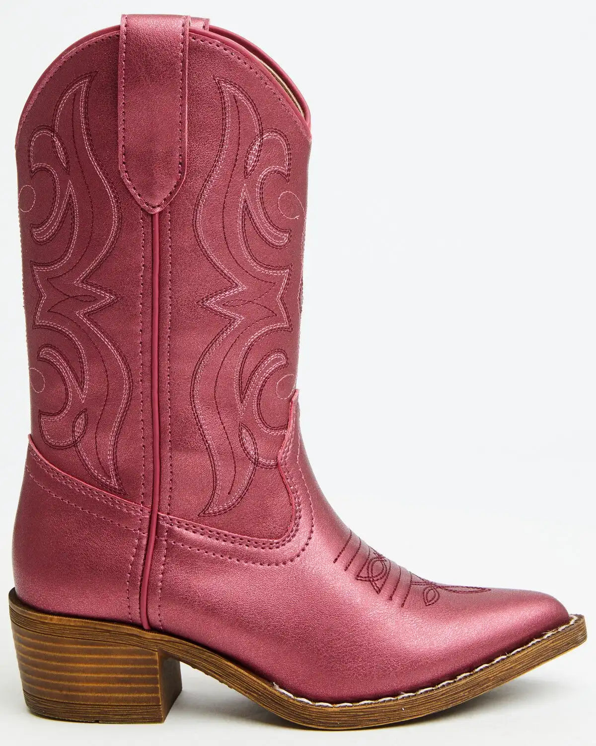 Shyanne Girls' Harper Metallic Western Boots - Round Toe
