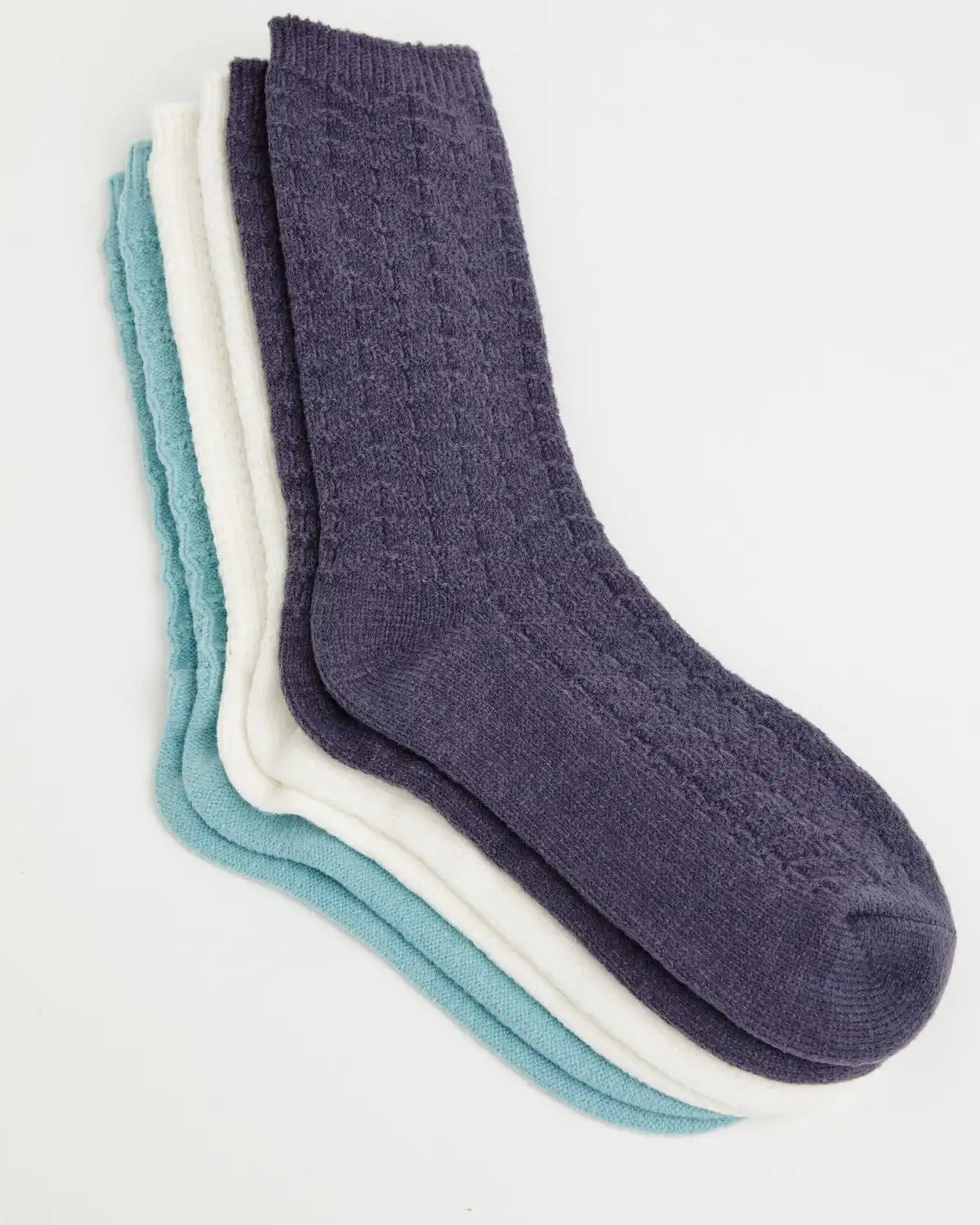 Boot Barn Women's Cozy Luxe Textured Socks - 3 Pack