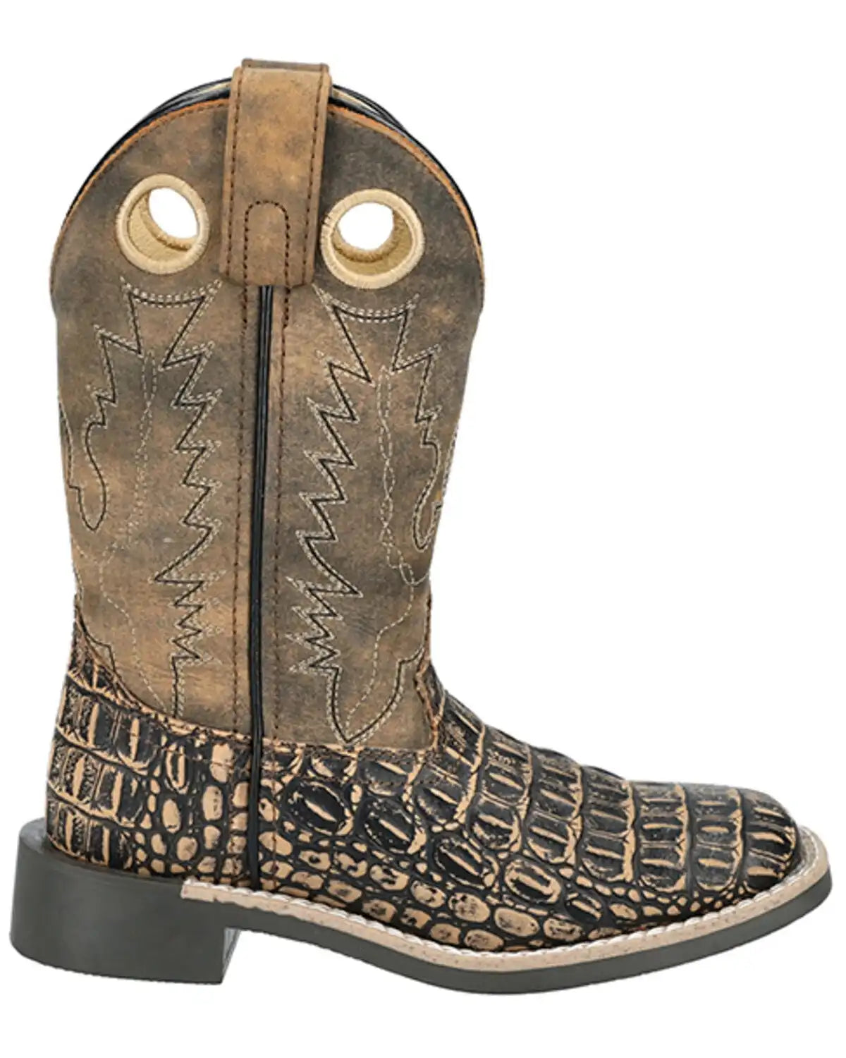 Smoky Mountain Boys' Gator Western Boots - Broad Square Toe
