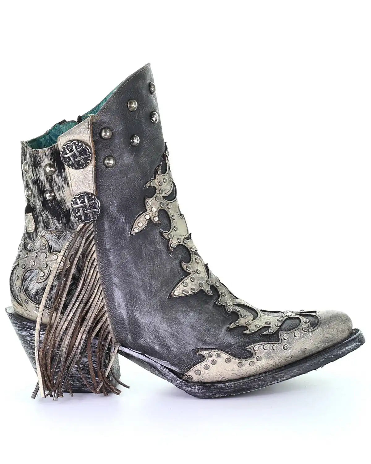 Corral Women's Metallic Overlay Fashion Booties - Round Toe