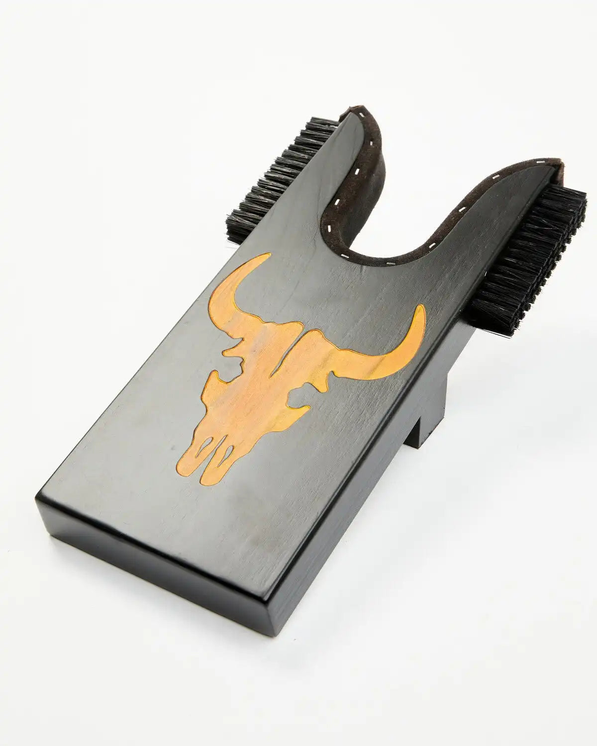 Boot Barn Long Horn Wood Boot Jack with Scrubber