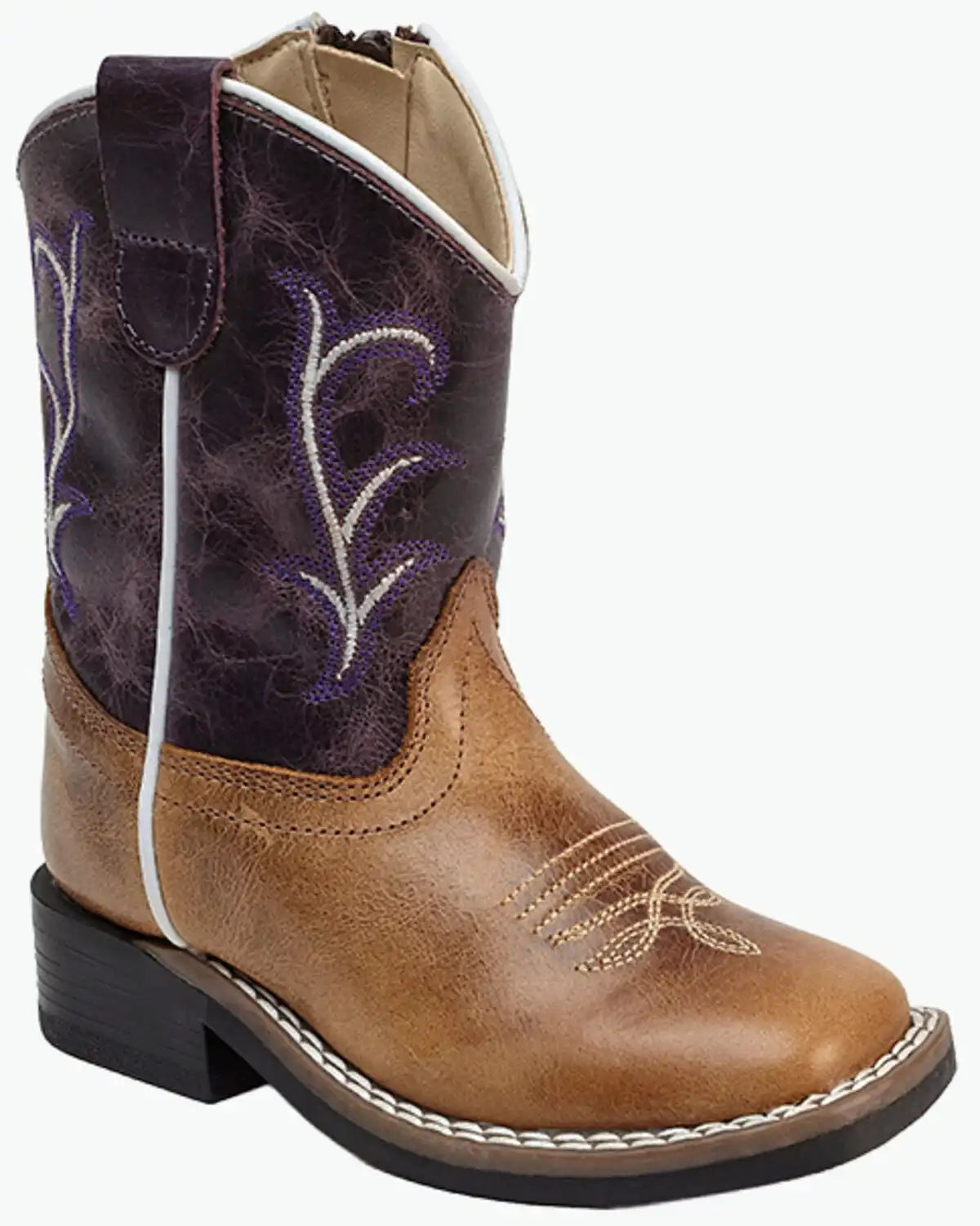 Old West Toddler Girls' Western Boots - Broad Square Toe