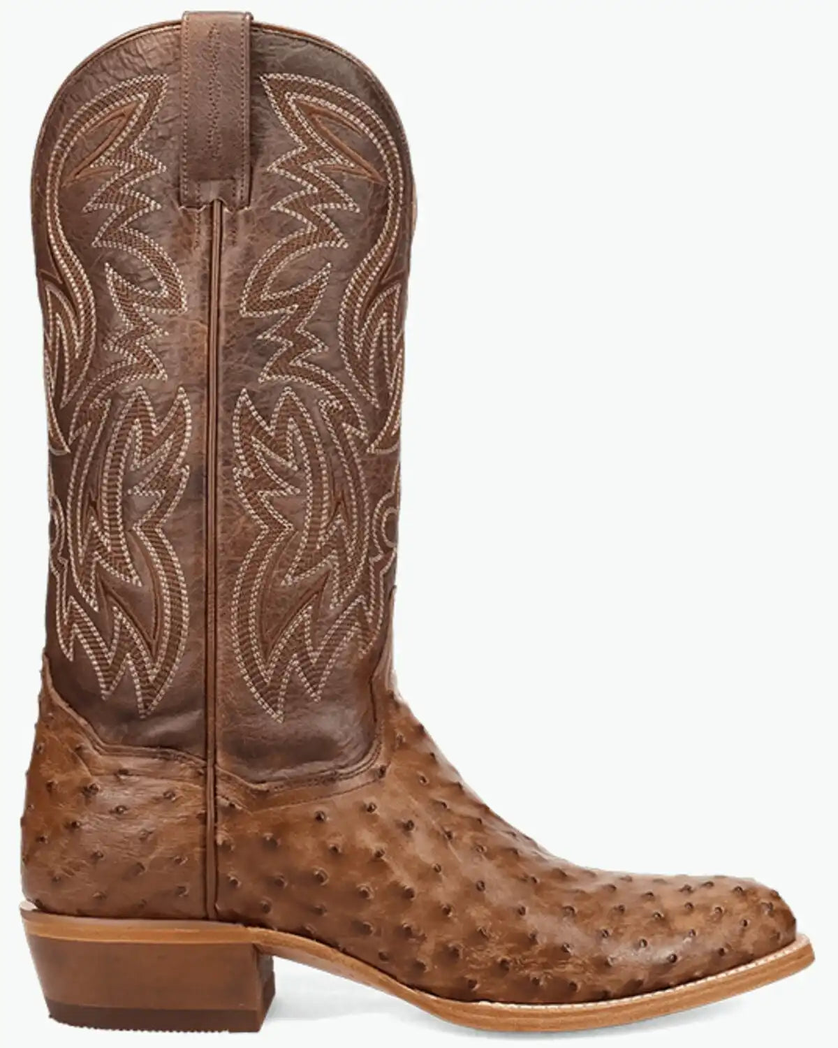Dan Post Men's Gauge Exotic Ostrich Western Boots - Round Toe
