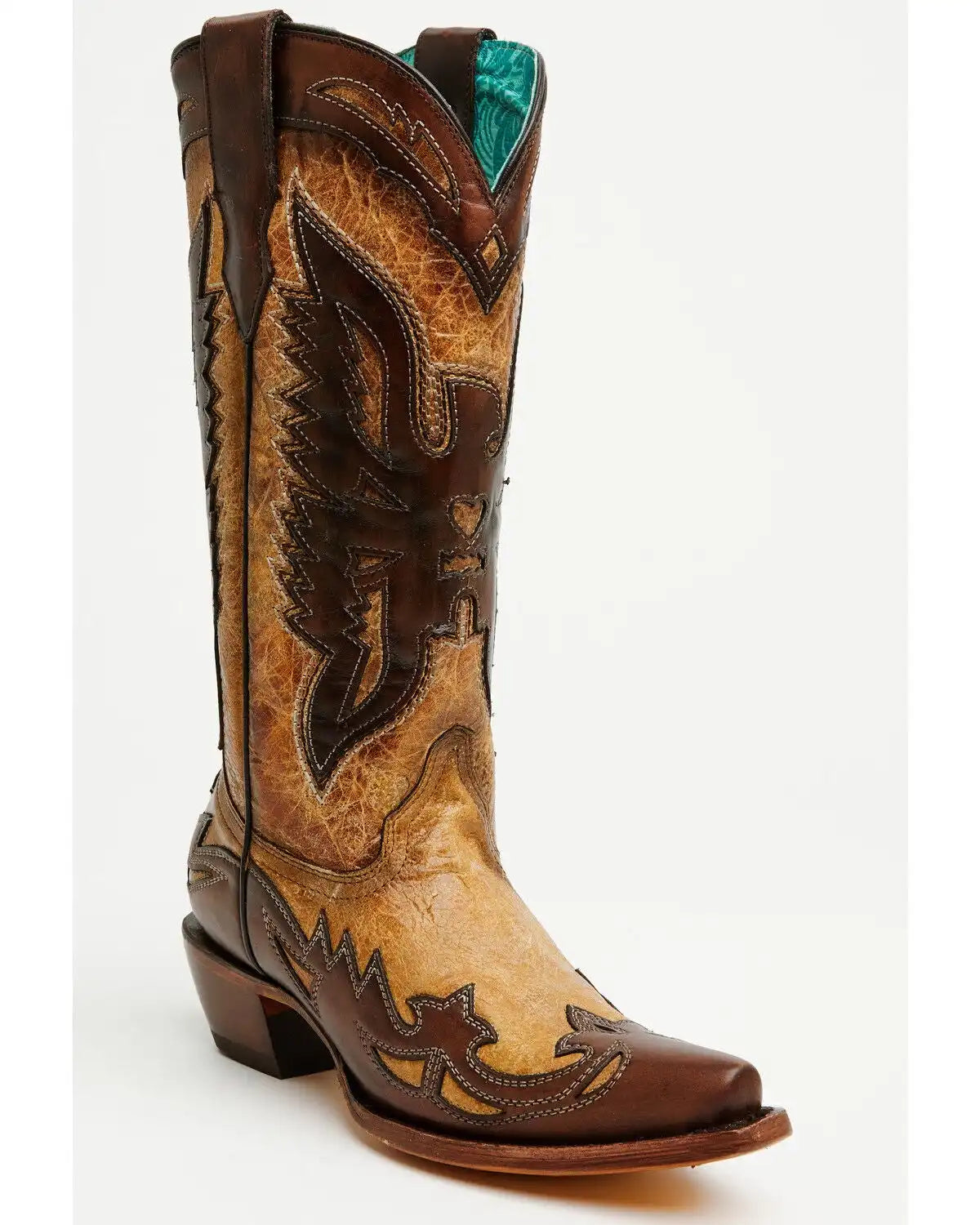 Corral Women's Eagle Overlay Tall Western Boots - Snip Toe