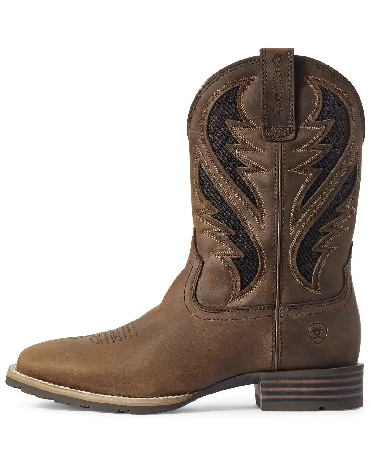 Ariat Men's Hybrid VentTEK Distressed Western Performance Boots - Broad Square Toe