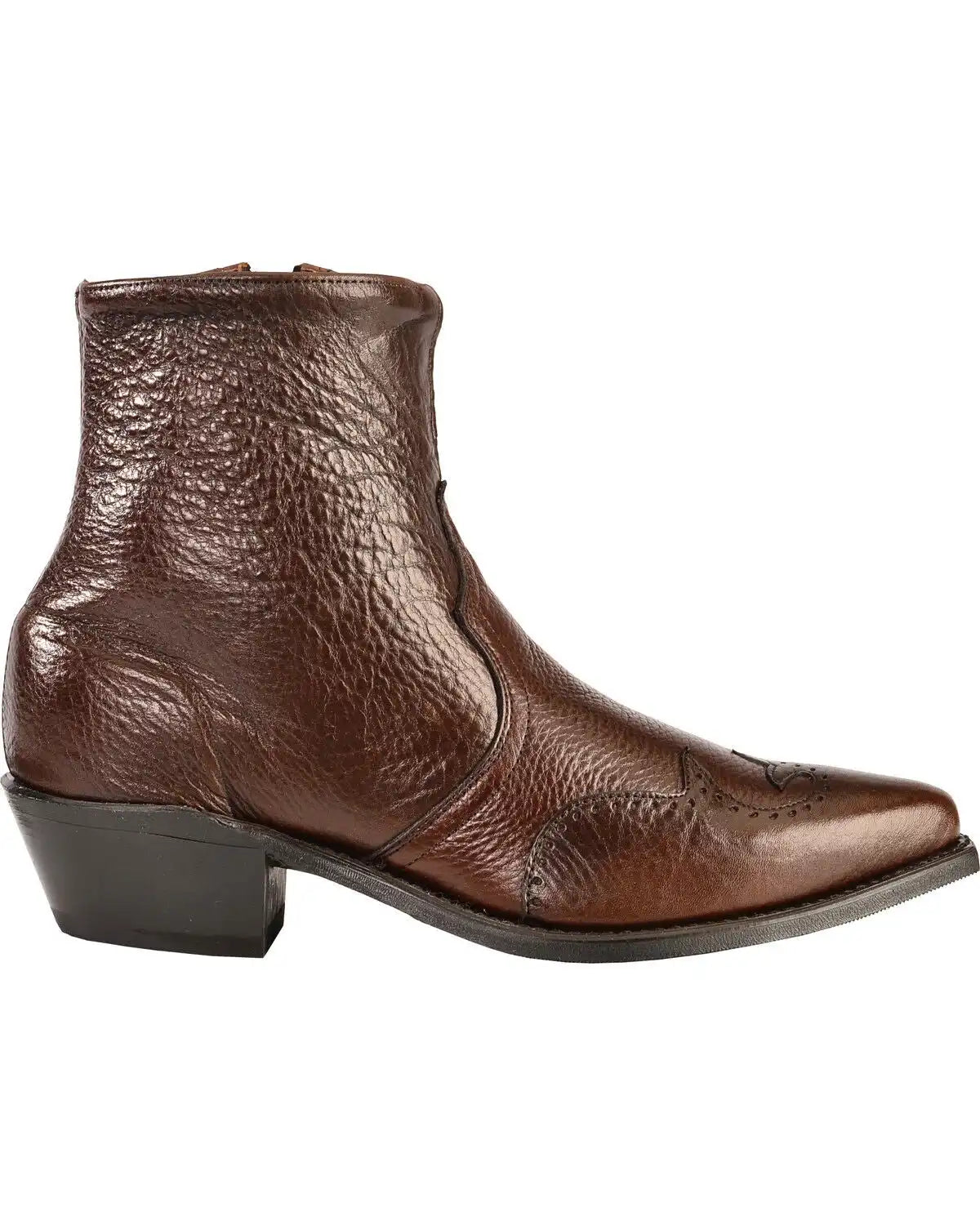 Abilene Western Wingtip Zipper Boots - Snip Toe
