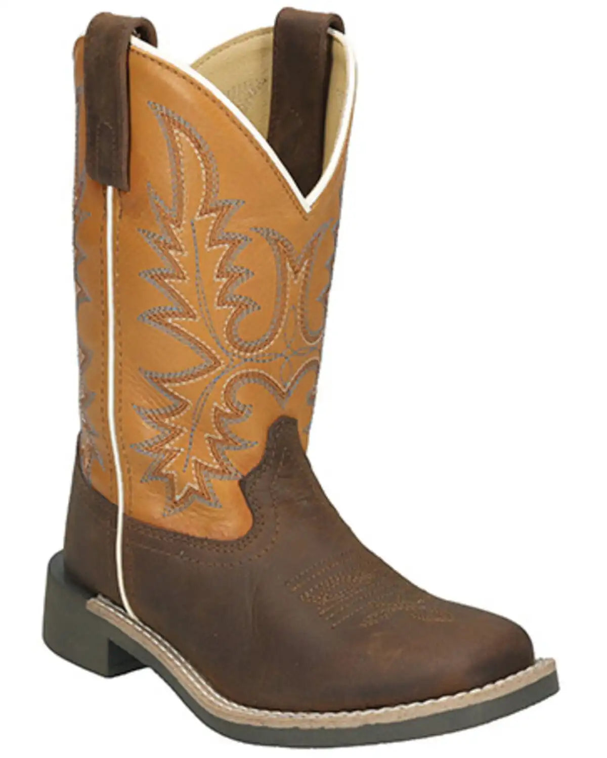 Smoky Mountain Little Boys' Adobe Western Boots - Broad Square Toe