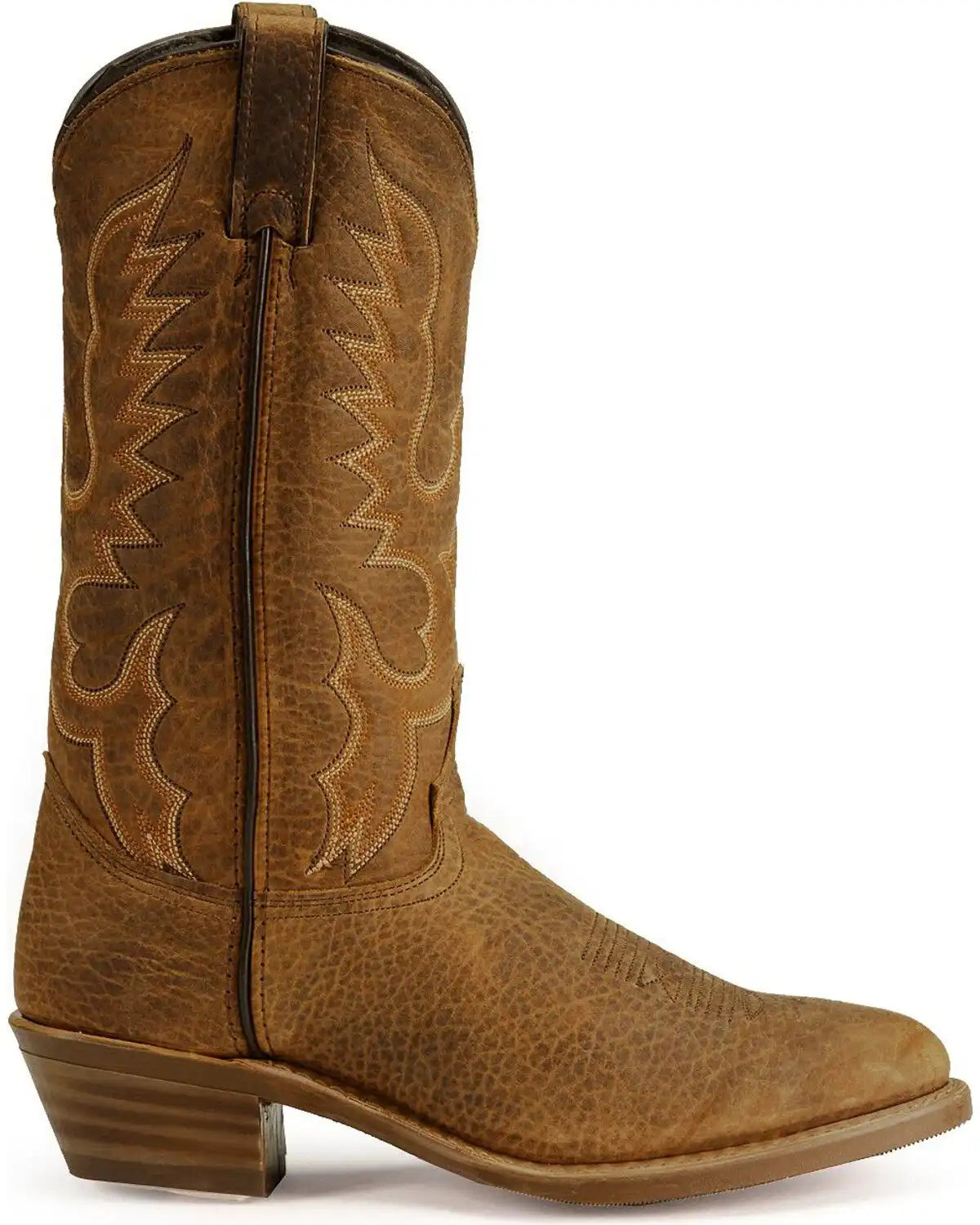 Abilene Men's Bison Leather Western Boots - Round Toe