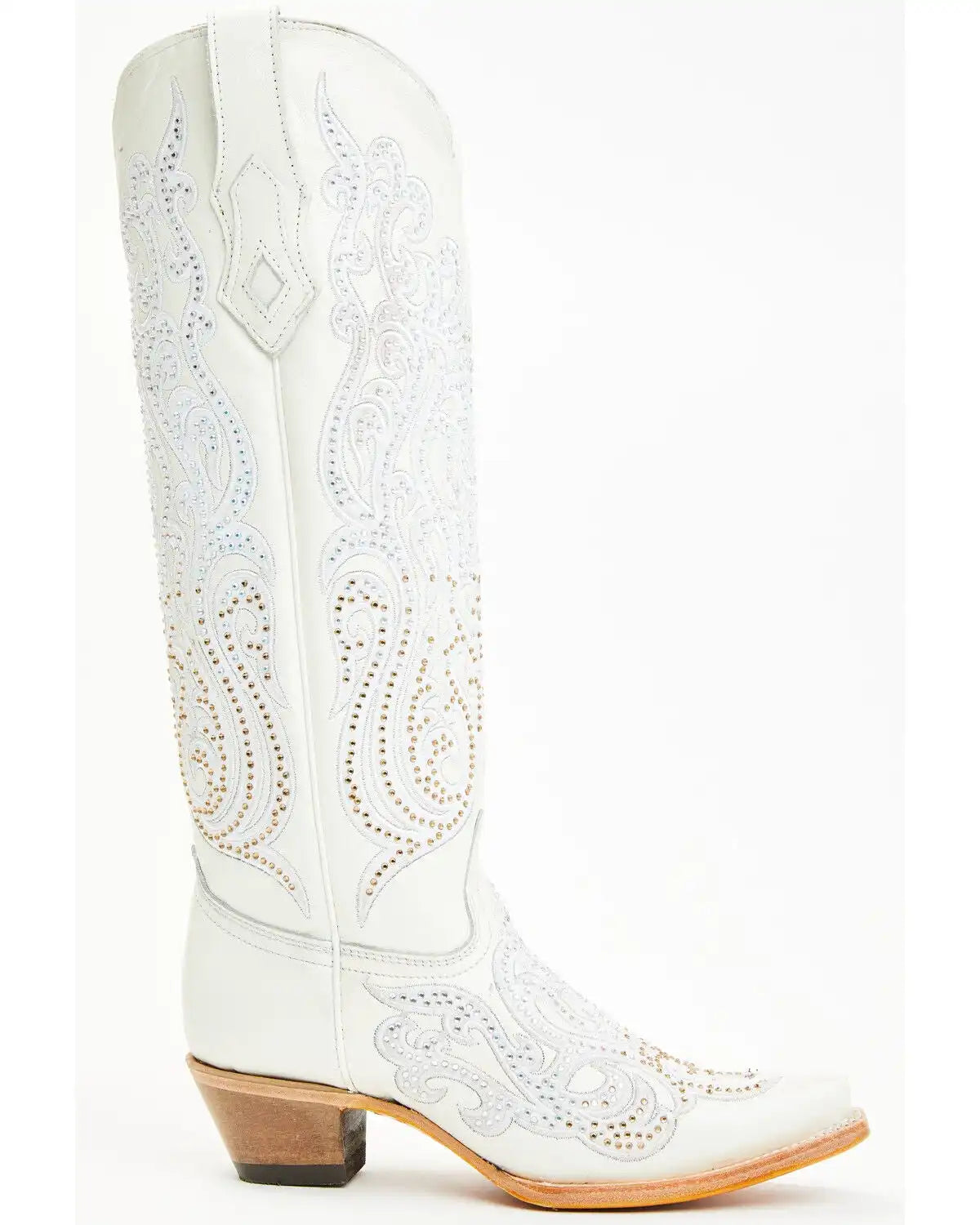 Corral Women's Crystal Embroidered Tall Western Boots - Snip Toe