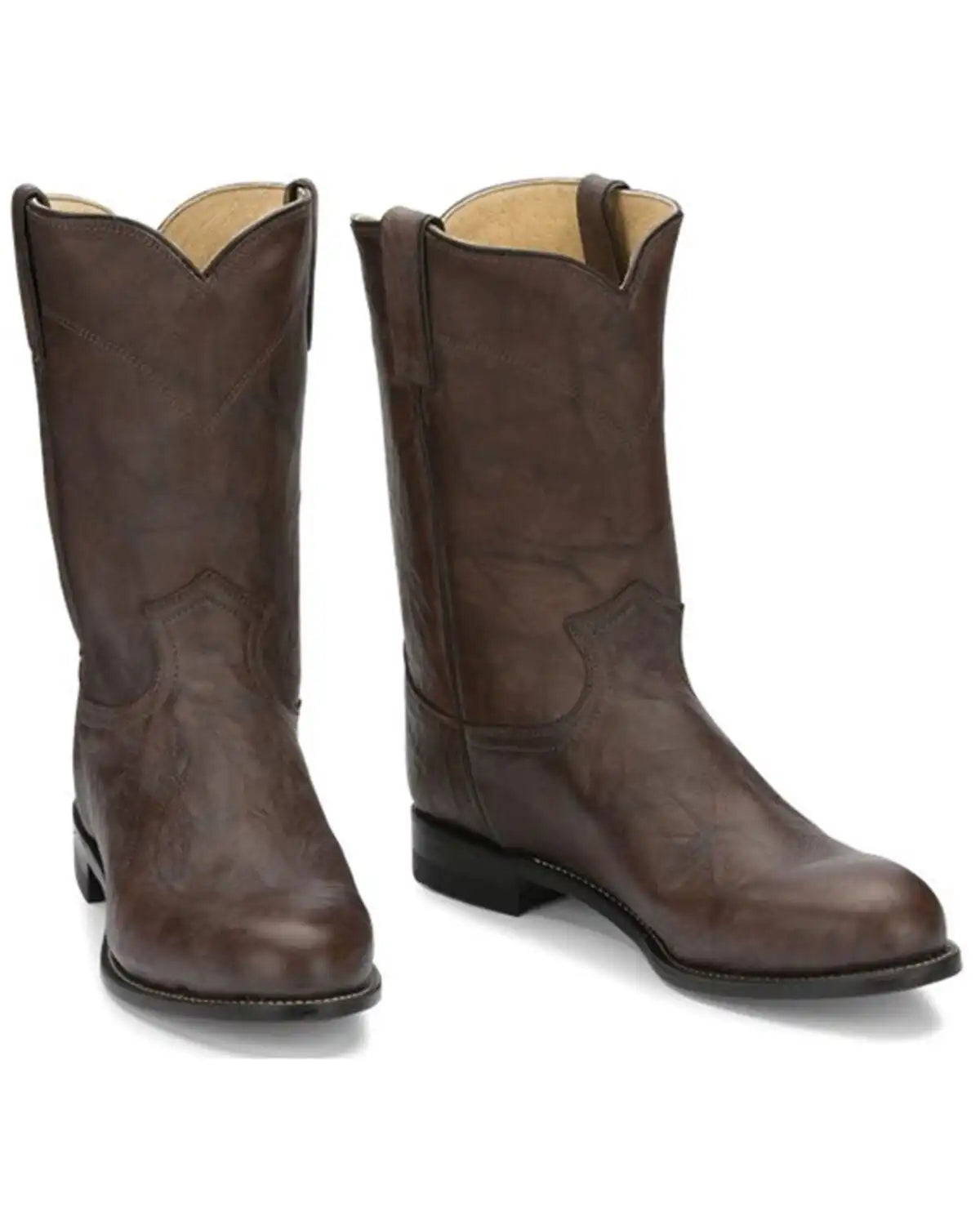 Justin Men's Classics Deerlite Roper Western Boots - Medium Toe