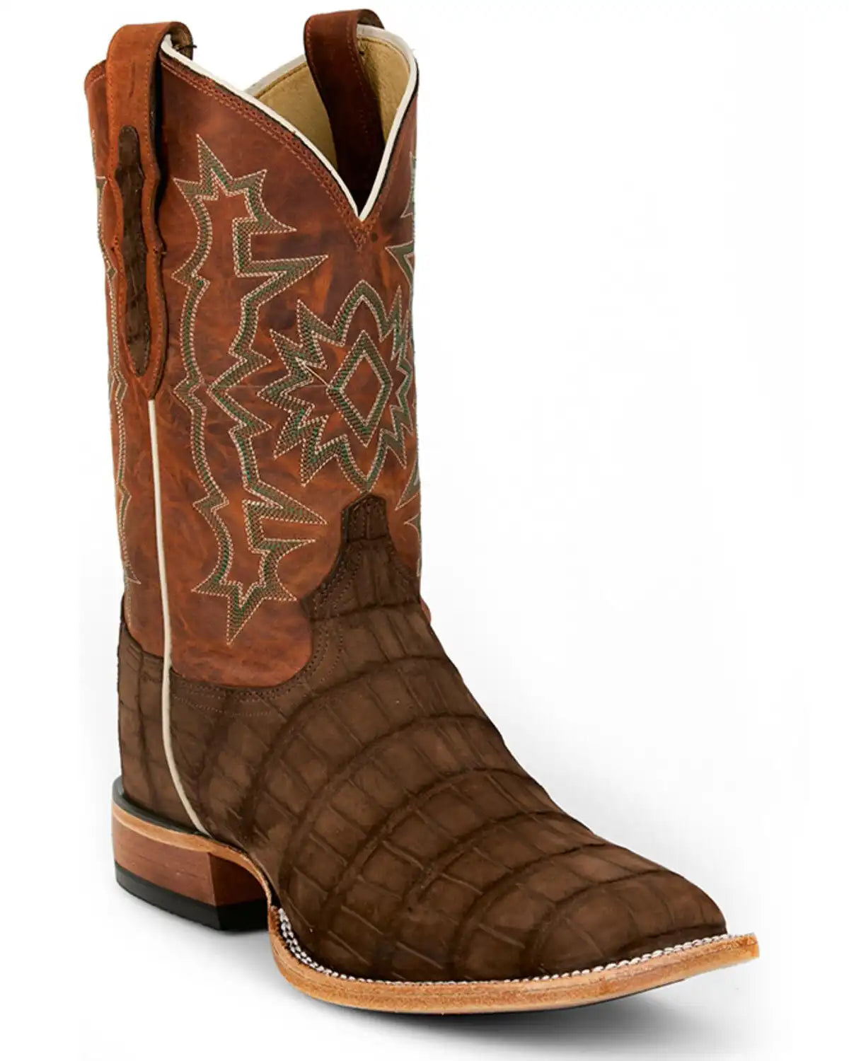 Tony Lama Men's Heritage Miguel Exotic Alligator Western Boots - Broad Square Toe