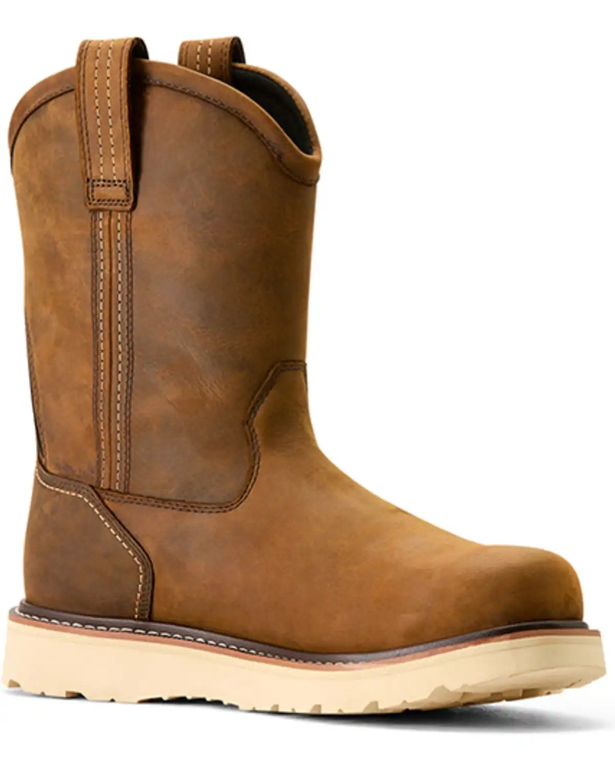 Ariat Men's 10" Rebar Wedge Pull-On Waterproof Work Boots - Soft Toe